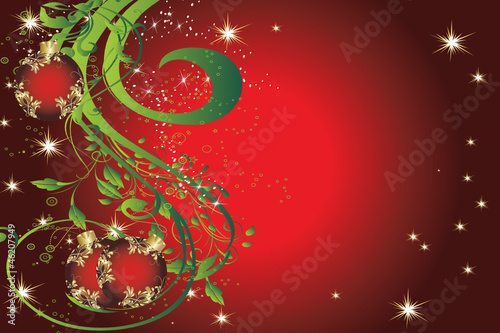 floral noel rouge