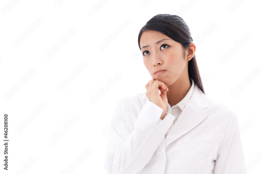 a young asian doctor on white background a young asian doctor on white background