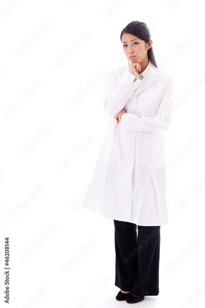 a young asian doctor on white background a young asian doctor on white background