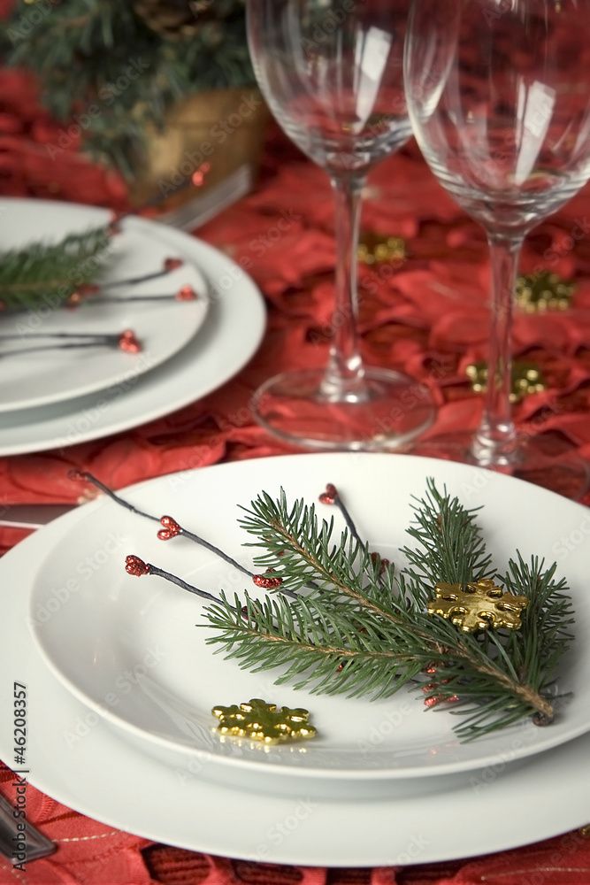 Christmas dinner table Christmas dinner table
