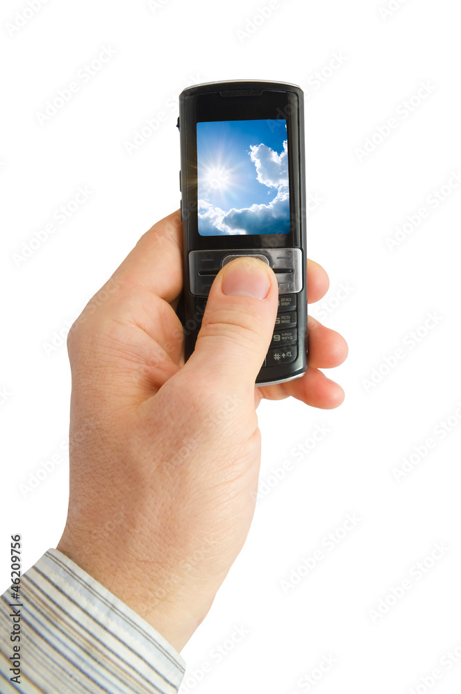 black mobile phone.