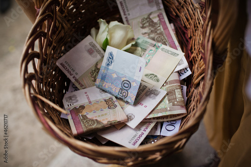 Basket of money