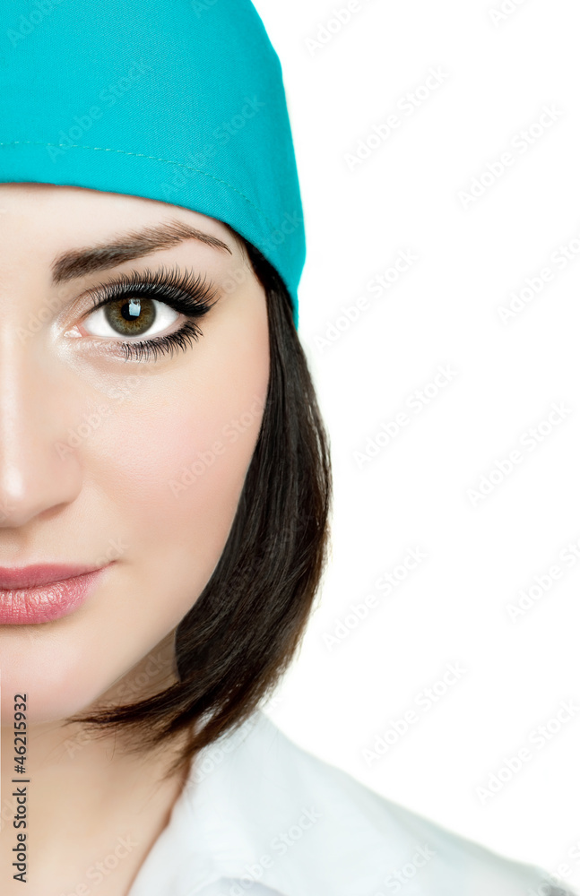 close up portrait of doctor isolated close up portrait of doctor isolated