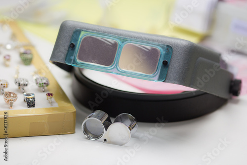 Loupe and Jewelers magnifying glass