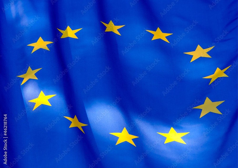 Fragment of the flag of  European Union