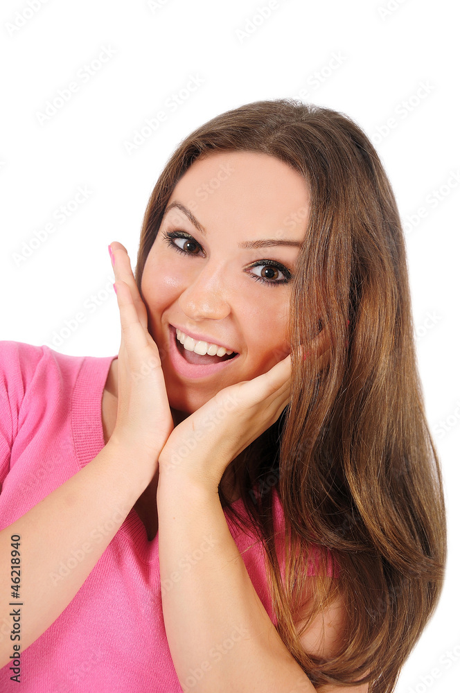 Isolated casual woman Isolated casual woman