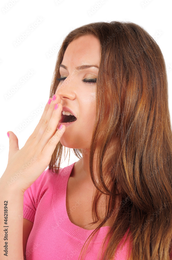 Isolated casual woman