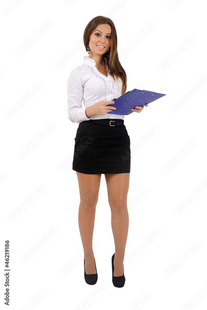 Isolated business woman Isolated business woman