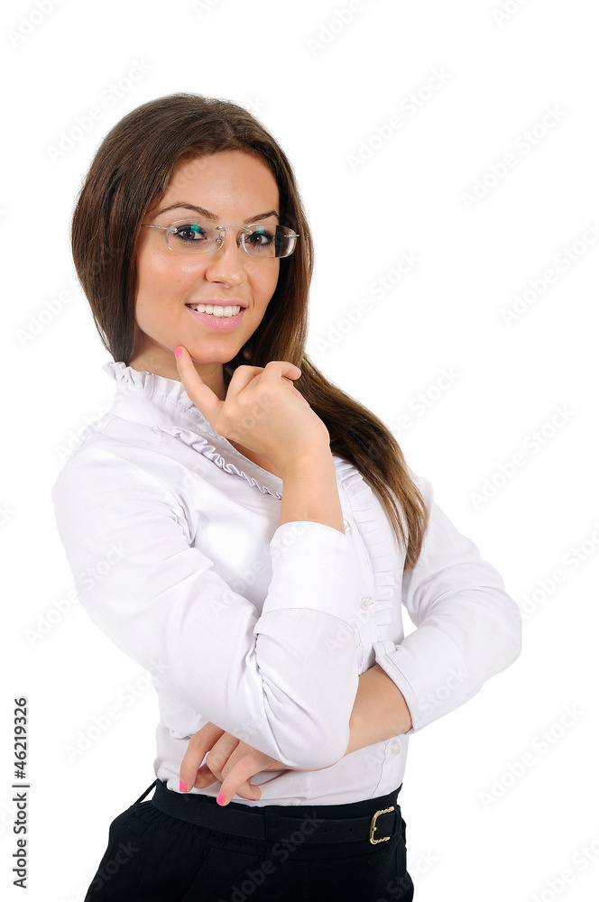 Isolated business woman Isolated business woman