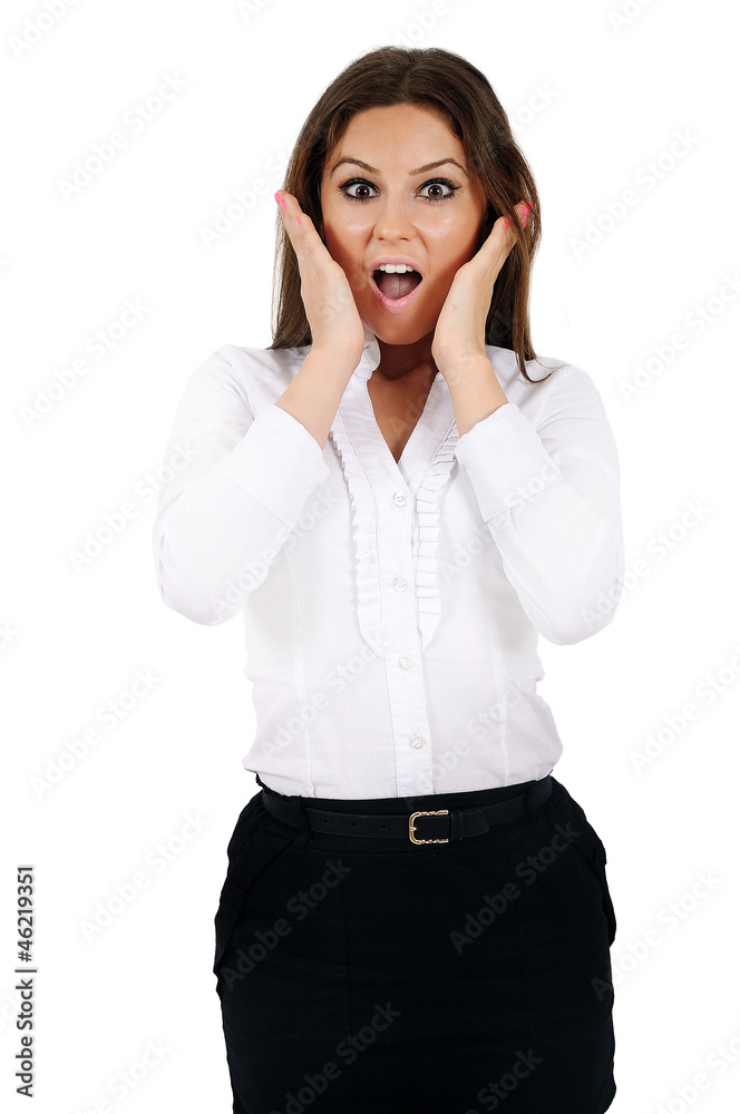 Isolated business woman Isolated business woman