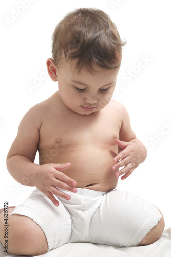 Baby looking on here tummy