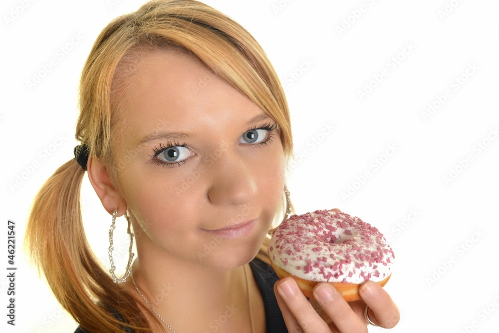 eating donut