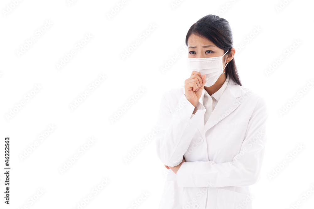 a young asian doctor on white background a young asian doctor on white background