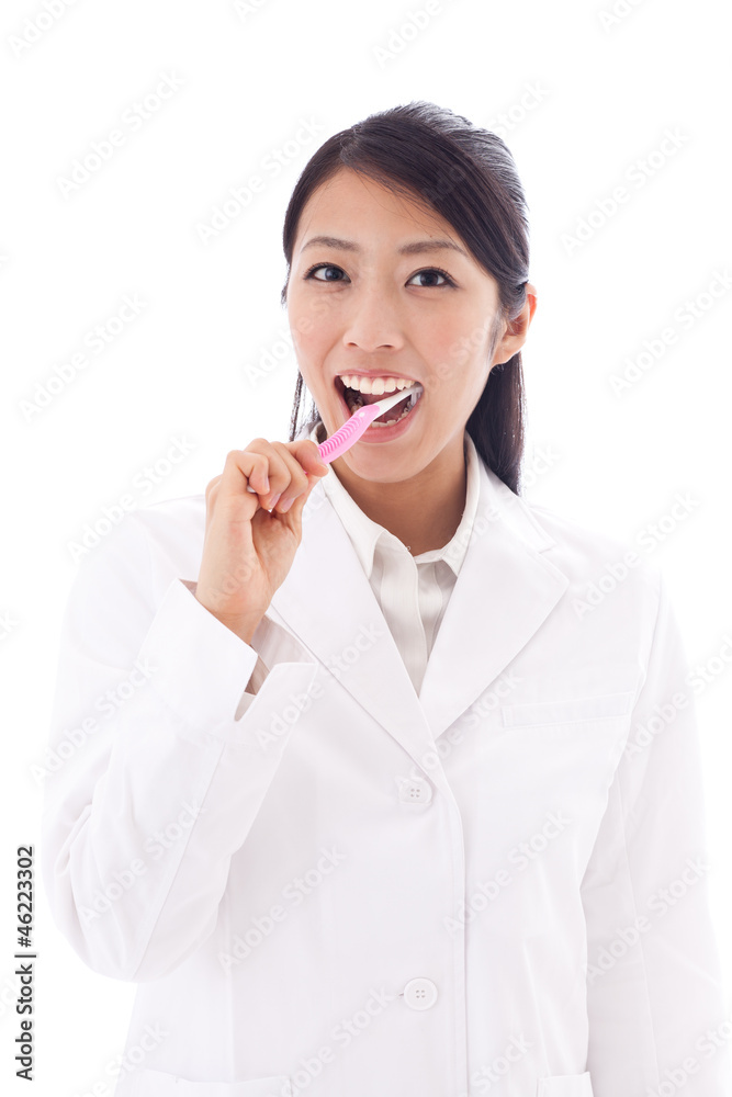a young asian doctor on white background a young asian doctor on white background