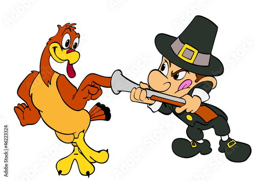 Thanksgiving Turkey And Pilgrim