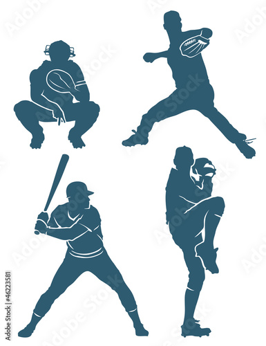 Baseball positions - vector illustration