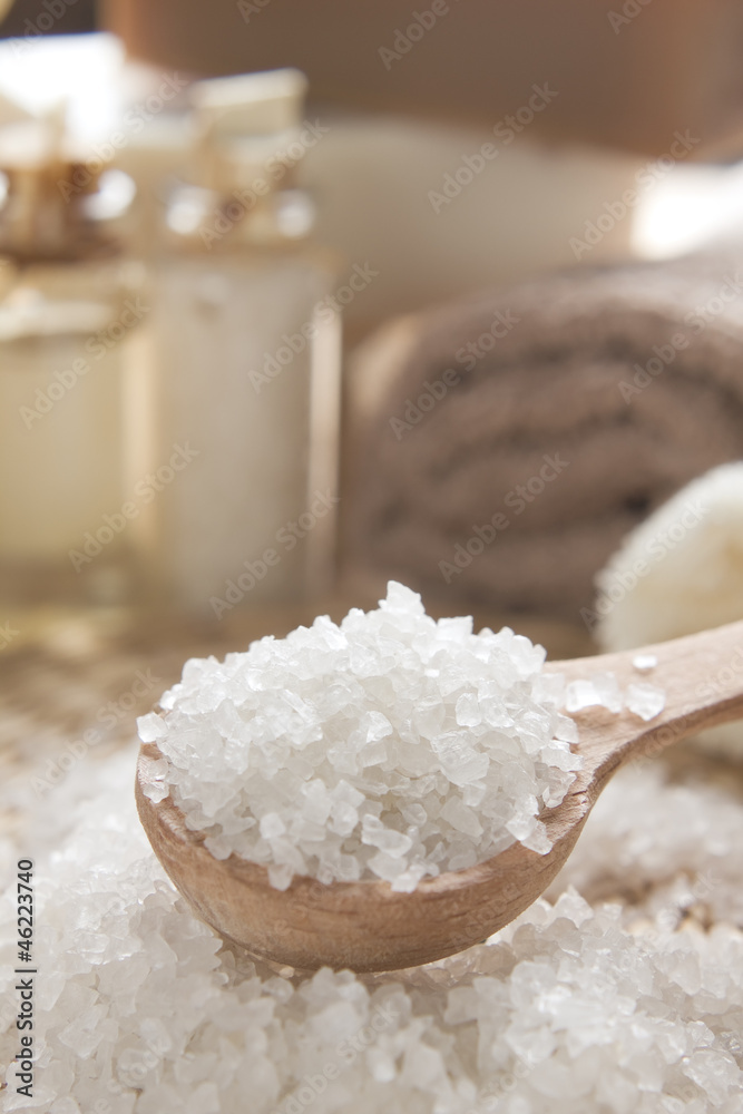 Aromatic spa set with sea salt and soap Aromatic spa set with sea salt and soap