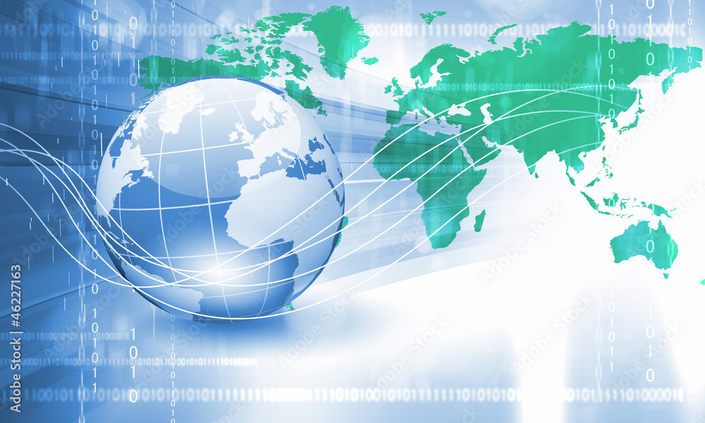 Planet earth and technology background Planet earth and technology background