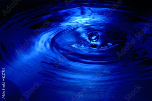 Drop on a blue background