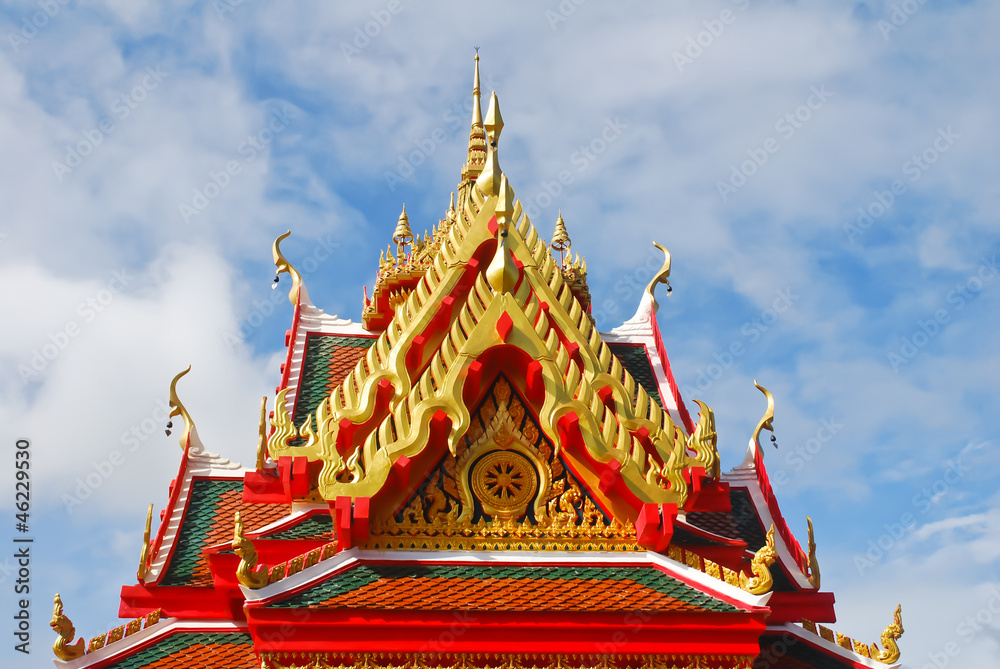 The front of roof Thailand's temple