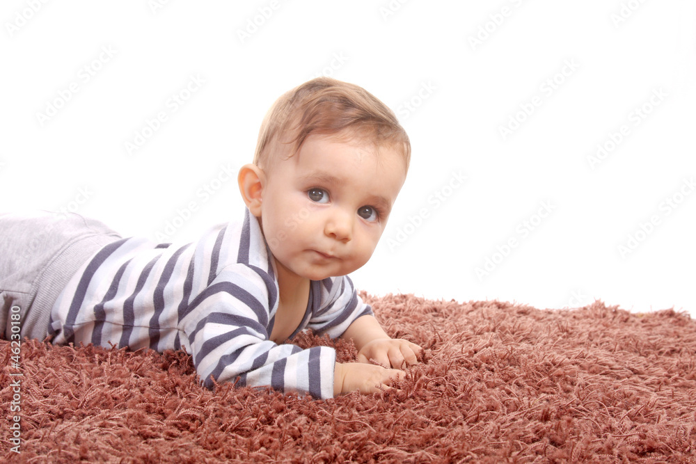 Fototapeta premium happy baby boy, studio photo session