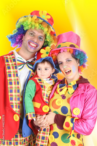 happy clown family