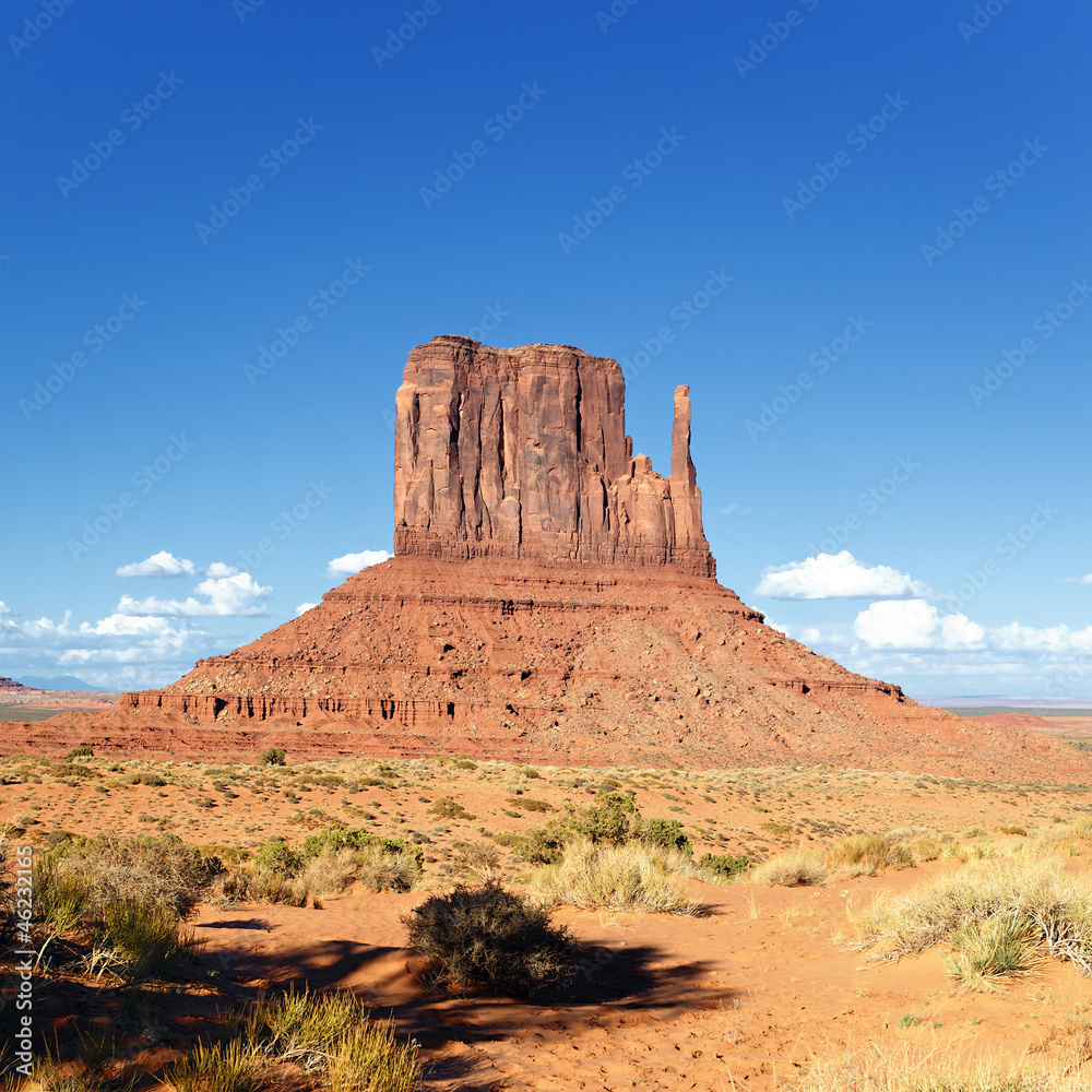 The famous cliffs Mittens in Monument Valley