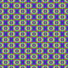 Fototapete Psychedelisch Neon Kreuz Kreis nahtloses Muster  © Objowl