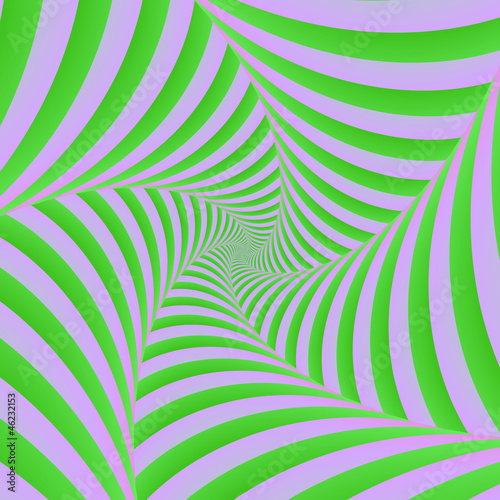 Green and Lilac Spiral