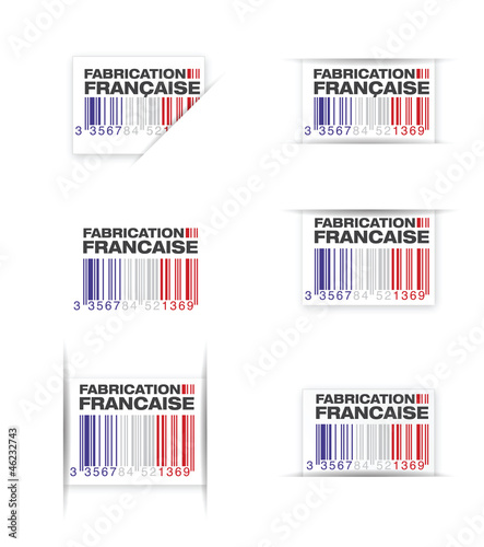 étiquette, code barre : MADE IN FRANCE