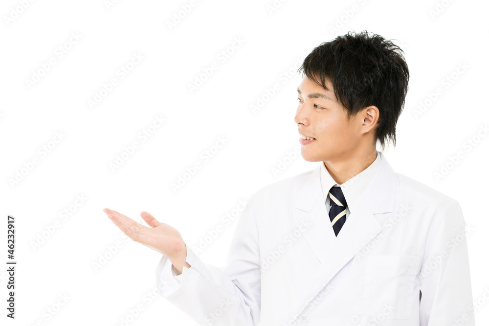 Asian young medical doctor isolated on white background Asian young medical doctor isolated on white background