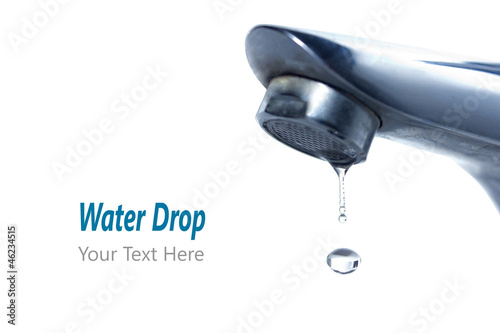 Faucet and water drop