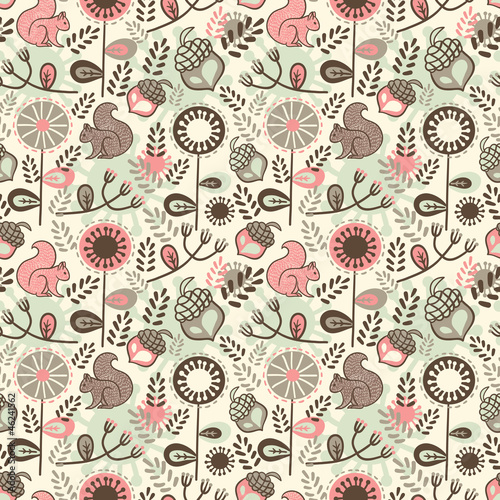 Forest seamless pattern