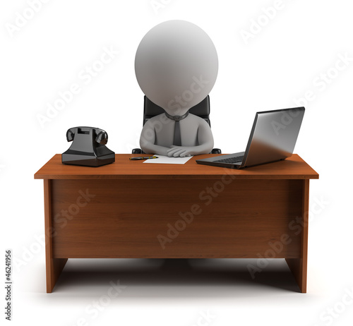 Fototapeta Naklejka Na Ścianę i Meble -  3d small people - manager