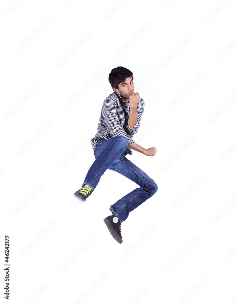 Happy young man jump Happy young man jump
