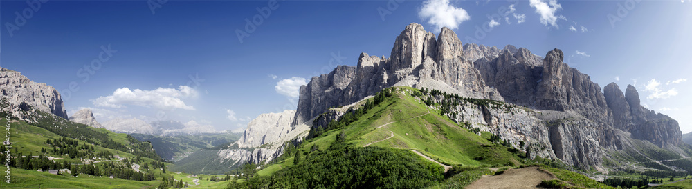 Panoramica sulle Dolomiti - obrazy, fototapety, plakaty 