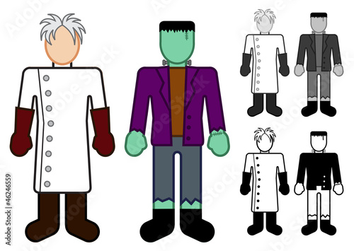 Doctor Frankenstein and Monster Classic Character Figures
