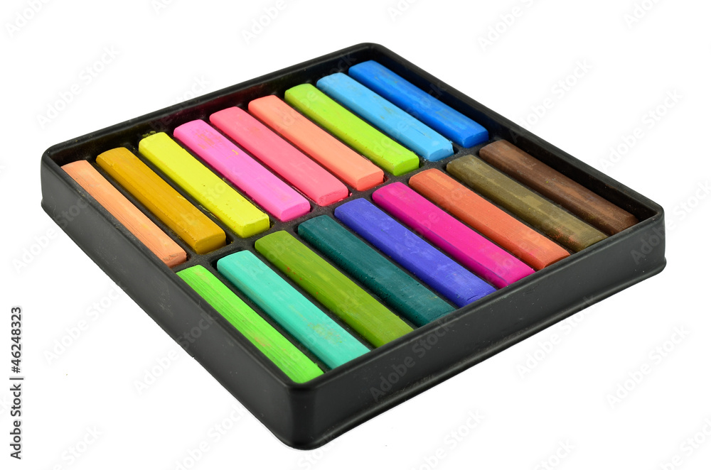 Naklejka premium Color chalk pastels