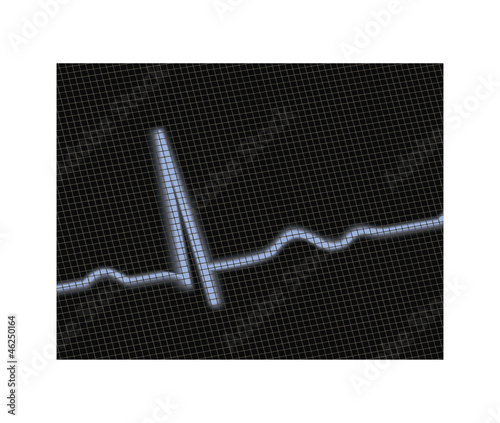 electrocardiogram on the screen. vector