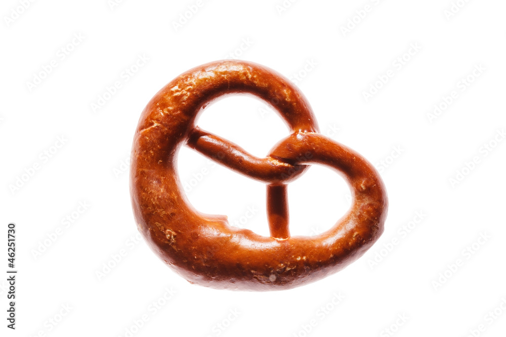 Bavarian pretzel isolated on a white background Bavarian pretzel isolated on a white background