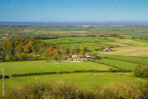 View from Brent Knoll Flat Holm and Weston-super-Mare