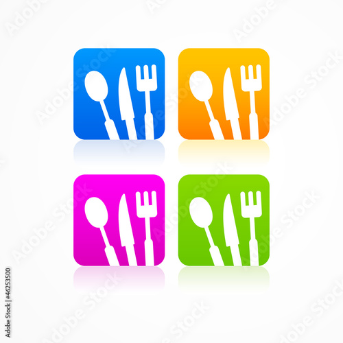Abstract set kitchen sign logo