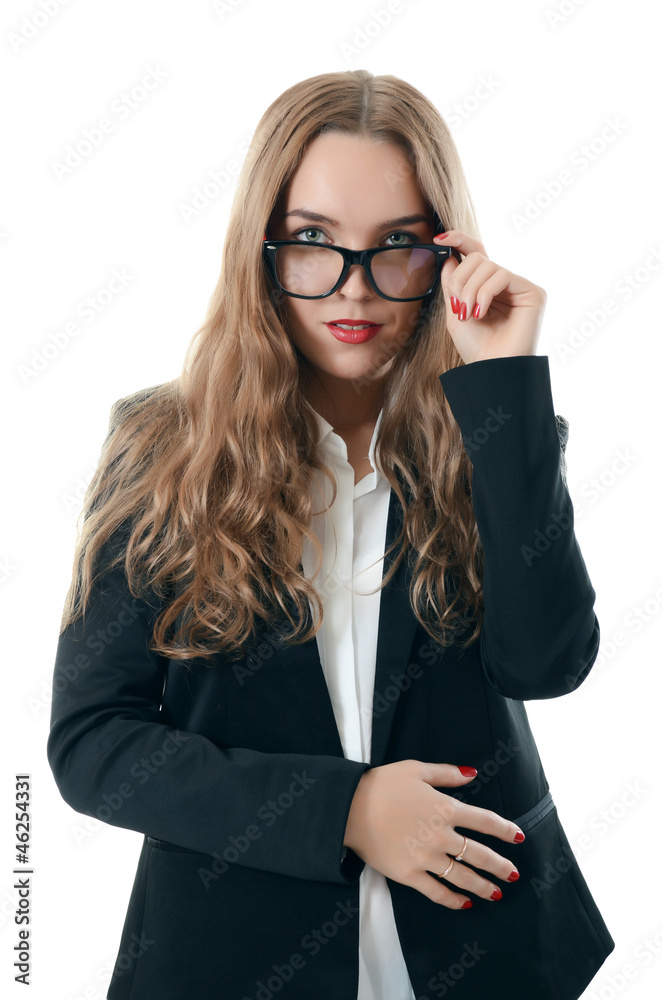 Portrait of the young beautiful businesswoman Portrait of the young beautiful businesswoman