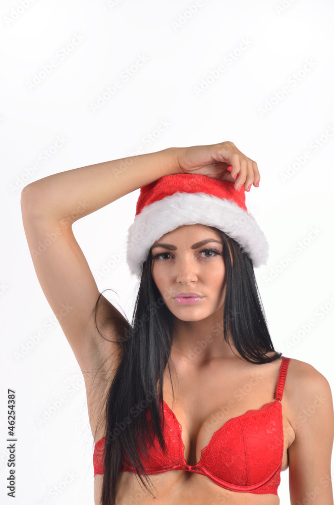 Sexy female santa portrait Sexy female santa portrait