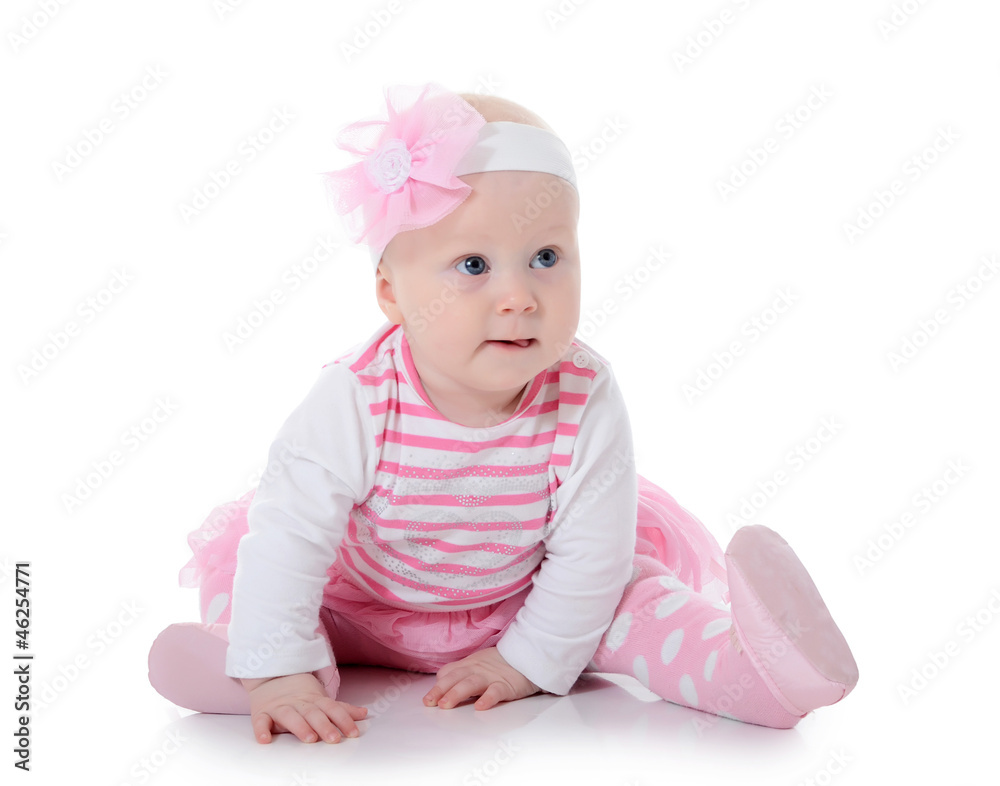 The small baby isolated on white The small baby isolated on white
