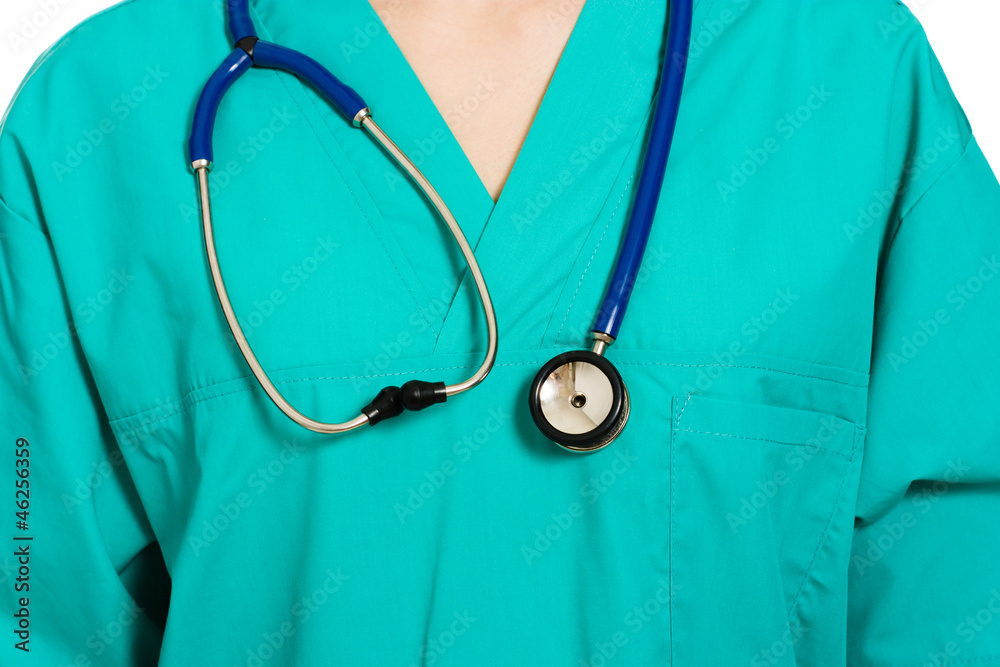 Torso doctor with stethoscope Torso doctor with stethoscope