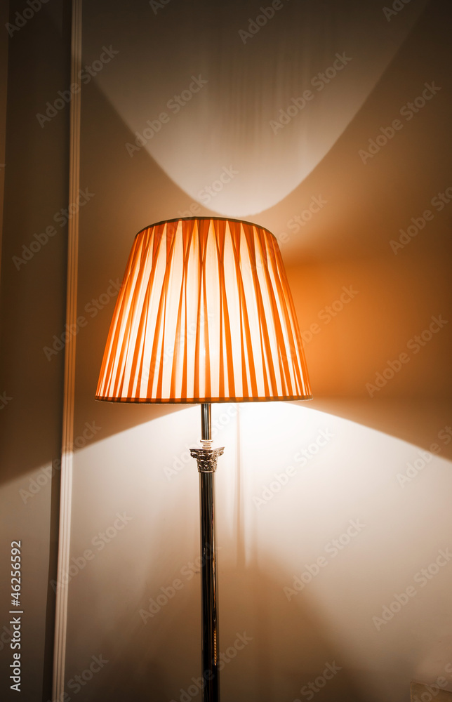 Lamp in the dark interior Lamp in the dark interior