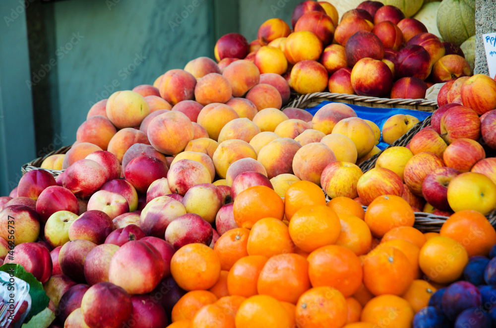 Fruits at the market stall Fruits at the market stall