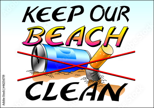 keep our beach clean, call against throwaway culture