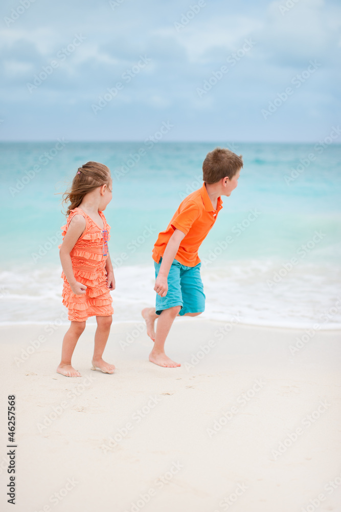 Two kids at beach Two kids at beach